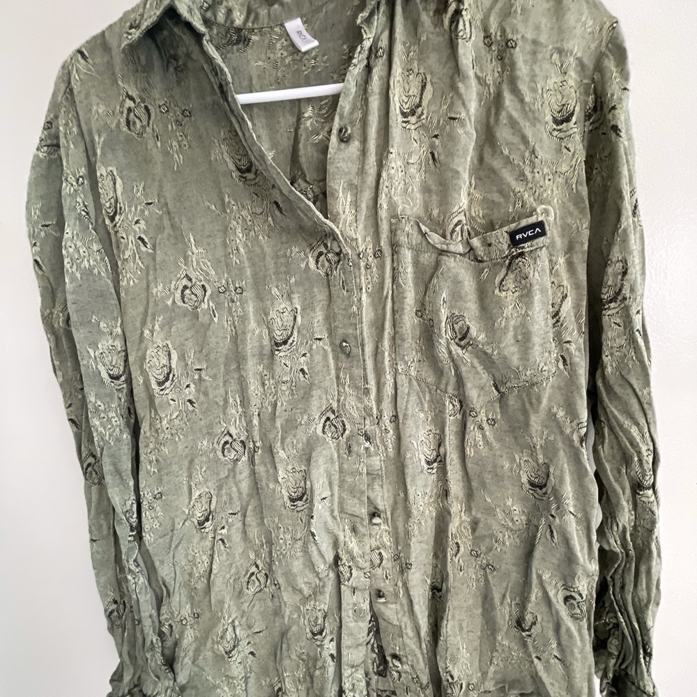 Women’s Rvca Long Sleeve Button Down